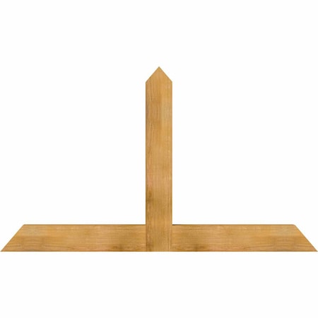 Ekena Millwork Portland Rough Sawn Timber Gable Bracket, Western Red Cedar, 72"W x 42"H x 4"D x 6"F, 14/12 Pitch GBW072X42X0406POR00RWR